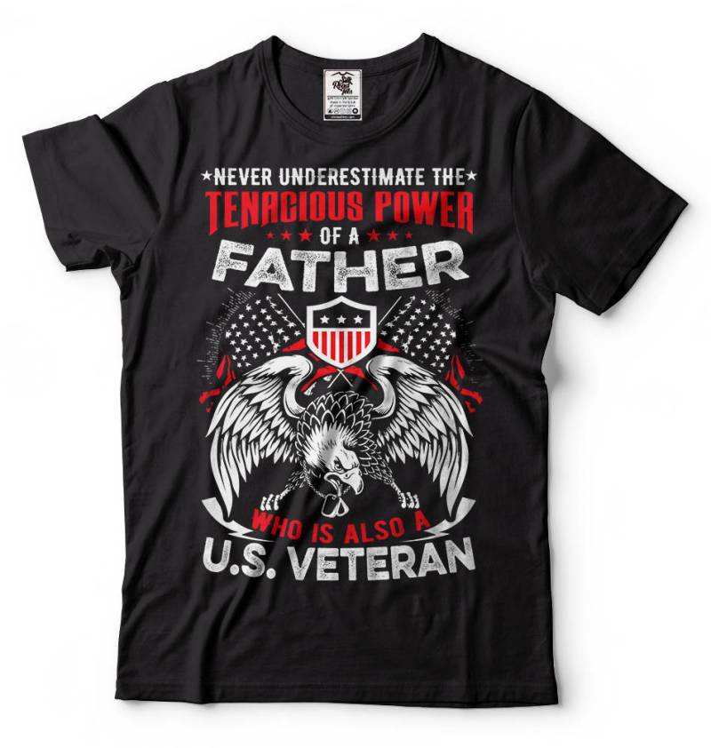 Vater Us Veteran T-Shirt Stolzer von SoftStyleTees