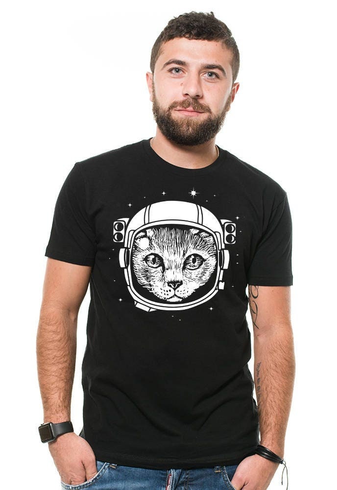 Weltraum Katze Astrocat Lustiges T-Shirt Unisex von SoftStyleTees