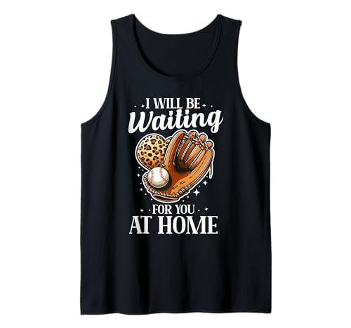 Ich werde zu Hause auf dich warten Softball Catcher Damen Tank Top von Softball Girl Player Lover Softball Stuff Girls
