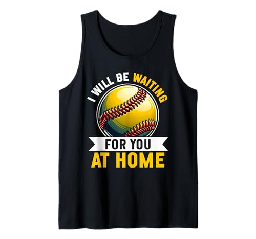 Ich werde zu Hause auf dich warten Softball Catcher Damen Tank Top Ich werde zu Hause auf dich warten Softball Catcher Damen Tank Top von Softball Girl Player Lover Softball Stuff Girls