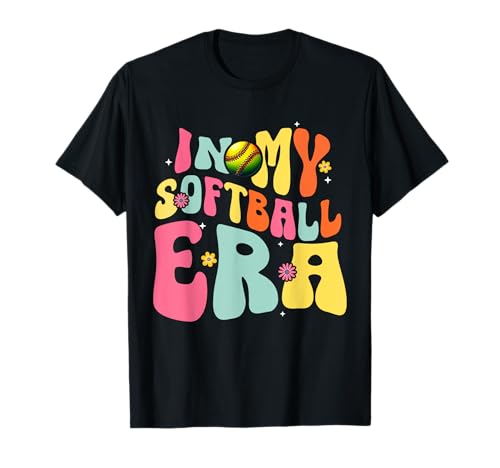 In My Softball Era Softballspieler Groovy Frauen Mädchen Teenager T-Shirt In My Softball Era Softballspieler Groovy Frauen Mädchen Teenager T-Shirt von Softball Girl Player Lover Softball Stuff Girls
