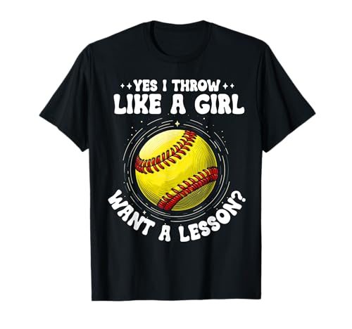 Yes I Throw Like A Girl Want A Lektion Softball Catcher Teen T-Shirt Yes I Throw Like A Girl Want A Lektion Softball Catcher Teen T-Shirt von Softball Girl Player Lover Softball Stuff Girls