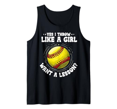 Yes I Throw Like A Girl Want A Lektion Softball Catcher Teen Tank Top Yes I Throw Like A Girl Want A Lektion Softball Catcher Teen Tank Top von Softball Girl Player Lover Softball Stuff Girls