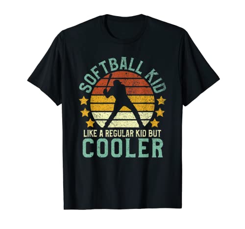 Softball Kid wie ein normales Kind, aber cooler Vintage-Softball T-Shirt von Softball Kids