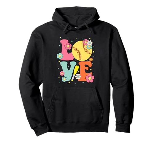 Cute Love Softball Heart Women Girls Softball Lover Pullover Hoodie Cute Love Softball Heart Women Girls Softball Lover Pullover Hoodie von Softball Lover Heart Idea