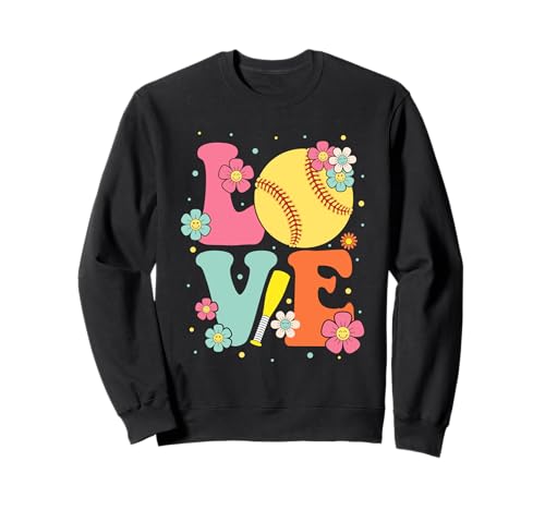 Cute Love Softball Heart Women Girls Softball Lover Sweatshirt Cute Love Softball Heart Women Girls Softball Lover Sweatshirt von Softball Lover Heart Idea