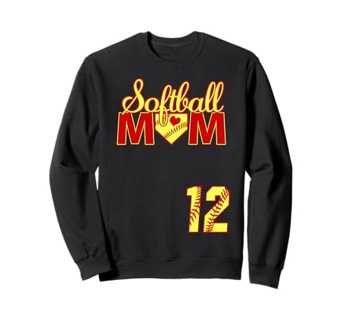 Softball Mama Muttertag #12 Fastpitch Jersey Nummer 12 Sweatshirt von Softball Mom Mother's Day Fastpitch Jersey Gifts