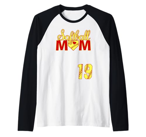 Softball Mama Muttertag #19 Fastpitch Jersey Nummer 19 Raglan von Softball Mom Mother's Day Fastpitch Jersey Gifts