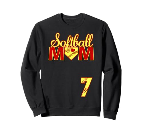 Softball Mama Muttertag #7 Fastpitch Trikot Nummer 7 Sweatshirt von Softball Mom Mother's Day Fastpitch Jersey Gifts