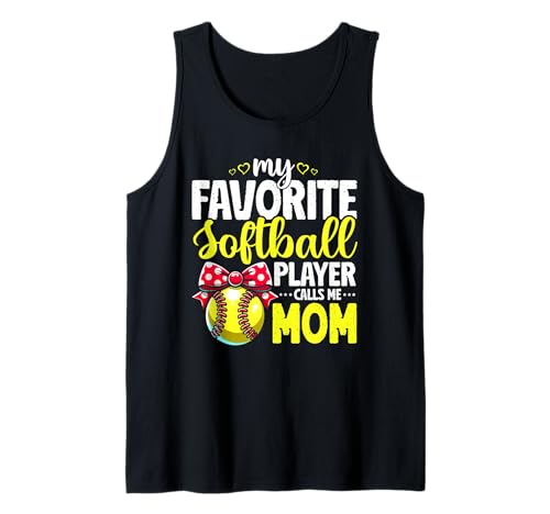 Mein Lieblings-Softballspieler nennt mich Mama Softball Mama Tank Top Mein Lieblings-Softballspieler nennt mich Mama Softball Mama Tank Top von Softball Mom Mother's Day Game Day Mommy Gifts