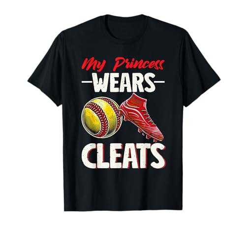 My Princess Wears Cleats Softball Mama Muttertag Softball T-Shirt My Princess Wears Cleats Softball Mama Muttertag Softball T-Shirt von Softball Mom Mother's Day Game Day Mommy Gifts