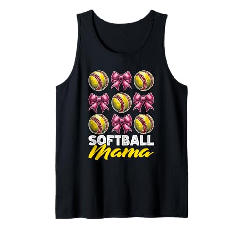 Softball Mama Coquette Schleife Muttertag Softball Damen Tank Top Softball Mama Coquette Schleife Muttertag Softball Damen Tank Top von Softball Mom Mother's Day Game Day Mommy Gifts