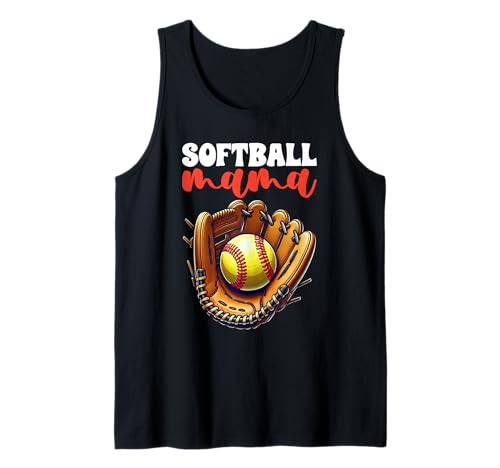 Softball Mama Muttertag Frauen Softball Ball Pitcher Tank Top von Softball Mom Mother's Day Game Day Mommy Gifts