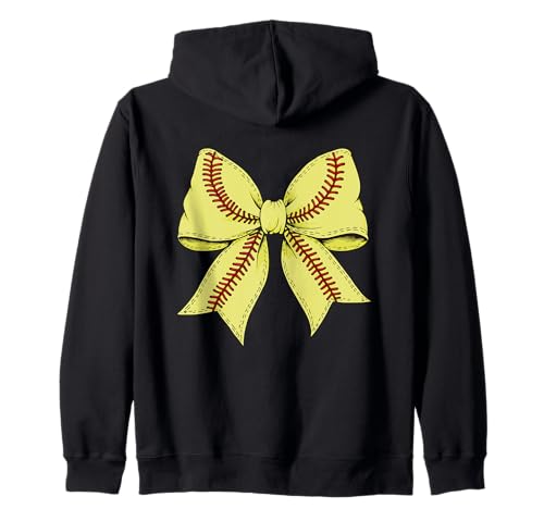 Niedlicher ästhetischer Softball-Bogen Game Day Vibes Mädchen Softball Kapuzenjacke von Softball Mom Softball Game Day Shirt