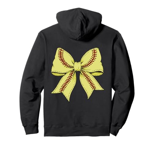 Niedlicher ästhetischer Softball-Bogen Game Day Vibes Mädchen Softball Pullover Hoodie von Softball Mom Softball Game Day Shirt