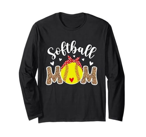 Softball Lover Softball Mom of A Softball Player Girl Woman Langarmshirt von Softball Mom