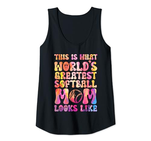Damen Die weltbeste Softball-Mom Softball-Mama Tank Top von Softball Player Gift Ideas
