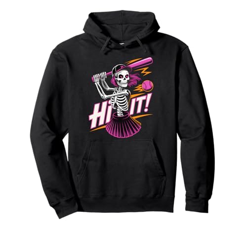 Skelett Mädchen Hit It Softball Halloween Kostüm Pullover Hoodie Skelett Mädchen Hit It Softball Halloween Kostüm Pullover Hoodie von Softball Skeleton Halloween Apparel