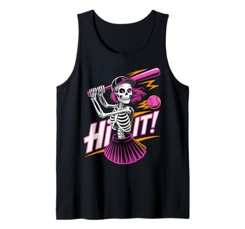 Skelett Mädchen Hit It Softball Halloween Kostüm Tank Top Skelett Mädchen Hit It Softball Halloween Kostüm Tank Top von Softball Skeleton Halloween Apparel