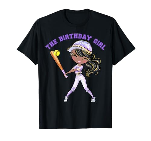 Softball Geburtstag Mädchen Softball Party 6 7 8 9 10 11 12 13 14 T-Shirt von Softball Tees NYC