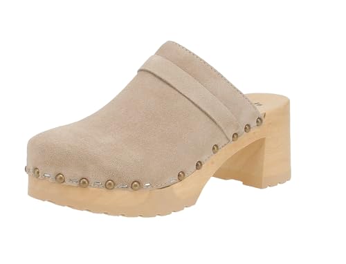 Softclox Henja Sabots/Clogs Absatz/Keil Gr.38, Beige von Softclox