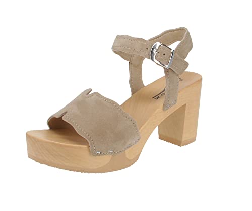 Softclox S3571 Ella Kaschmir - Damen Schuhe Sandaletten - 07-taupe, Größe:41 EU von Softclox