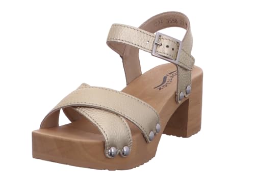 Softclox S3598 Hanne Smooth Leather - Damen Sandalen - 14-Gold, Größe:41 EU von Softclox