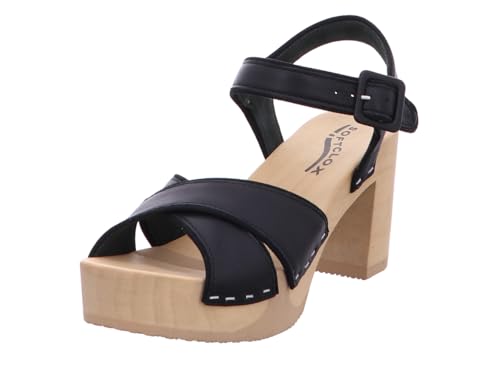 Softclox S3619 Ellis Nappa - Damen Sandalen - 09-Schwarz, Größe:38 EU von Softclox