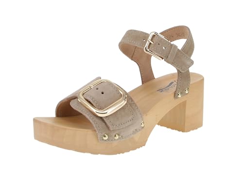 Softclox S3620 Harriet Kaschmir - Damen Schuhe Sandaletten - 03-Taupe, Größe:42 EU von Softclox