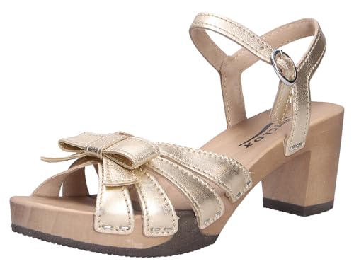 Softclox S3650 Rose Shiny Softnappa - Damen Sandalen - 03-Gold, Größe:40 EU von Softclox