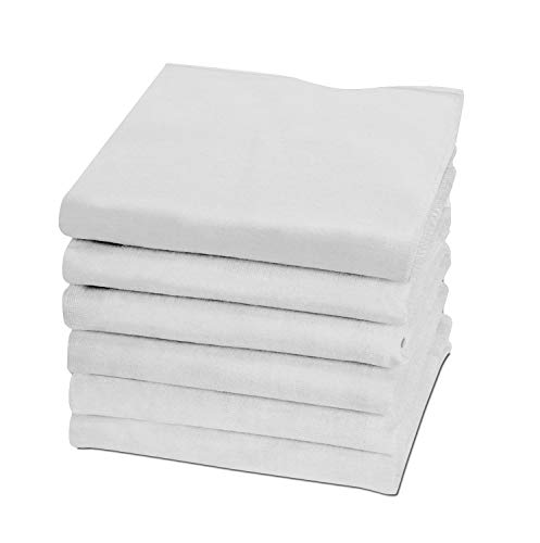Softfabric Herren Taschentücher Weiß 100% Reine Weiche Baumwolle Taschentuch Einstecktuch Einstecktuch Tolles Geschenk King Size 50x50cm 6 Stück, weiß, 50 x 50 cm von Softfabric