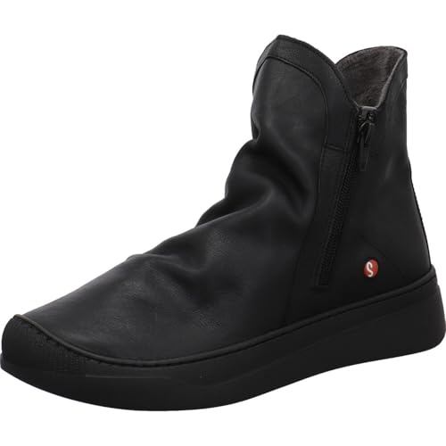 Softinos Abil Damen Stiefelette aus griffigem Echtleder in Schwarz mit Reißverschluss. schwarz Gr. 38 von Softinos