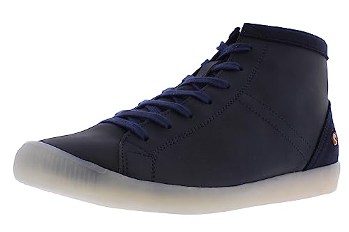 Softinos Damen Ankle Boots, Frauen,Schnürstiefeletten,lose Einlage,uebergangsstiefel,Chukka,schnürboots,Blau (Navy W/Navy VEGAN Suede),36 EU / 3.5 UK von Softinos
