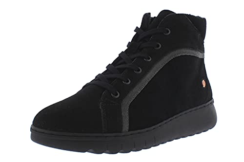 Softinos Damen Ankle Boots Emma, Frauen,Stiefeletten,lose Einlage,uebergangsstiefel,flach,Women's,Woman,Schwarz (Black/Diesel),39 EU / 6 UK von Softinos