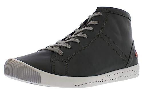 Softinos Damen Ankle Boots, Frauen,Schnürstiefeletten,lose Einlage,uebergangsschuhe,schnürboots,Grün (Army Green),41 EU / 7.5 UK von Softinos