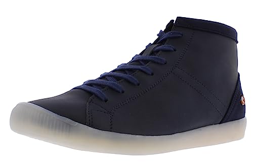 Softinos Damen Ankle Boots, Frauen,Schnürstiefeletten,lose Einlage,uebergangsstiefel,Chukka,schnürboots,Blau (Navy W/Navy VEGAN Suede),39 EU / 6 UK von Softinos