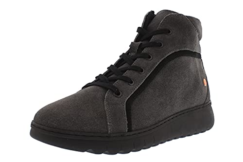 Softinos Damen Ankle Boots Emma, Frauen,Stiefeletten,lose Einlage,Kurzstiefel,uebergangsstiefel,flach,Grau (Diesel/Black),40 EU / 6.5 UK von Softinos