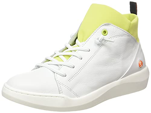 Softinos Damen BIEL549SOF Sneaker, White W/Yellow Neoprene, 38 EU von Softinos