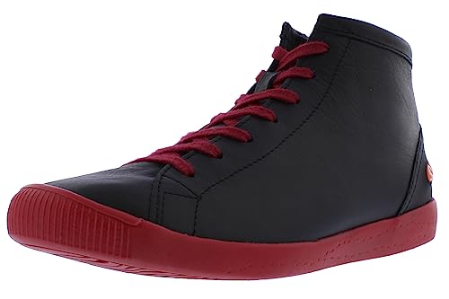 Softinos Damen Boots IBBI, Frauen,Schnürstiefel,lose Einlage,Winterschuhe,uebergangsstiefel,Schwarz (Black W/Brick Sole),43 EU / 9 UK von Softinos