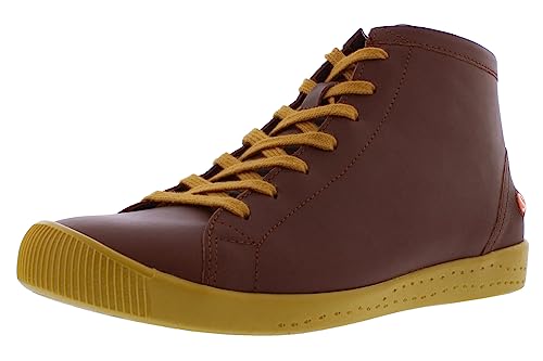 Softinos Damen Boots IBBI, Frauen,Schnürstiefel,lose Einlage,schnürboots,Kurzstiefel,schnürung,Winterstiefel,Braun (Cognac),39 EU / 6 UK von Softinos