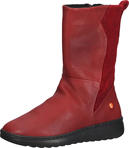 Softinos Damen EZRA Mid Calf Boot, RED/RED, 39 EU von Softinos