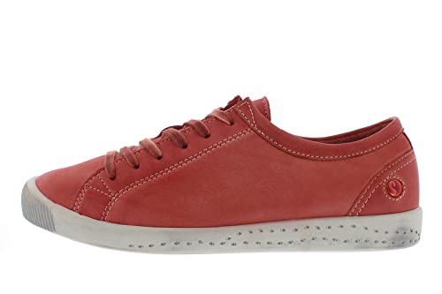 Softinos Damen Sneakers, Frauen,Low-Top Sneaker,lose Einlage,Strassenschuhe,Sportschuhe,Freizeitschuhe,Turnschuhe,Laufschuhe,Rot (RED),40 EU / 6.5 UK von Softinos