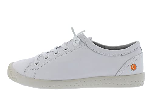 Softinos Damen Sneakers, Frauen,Low-Top Sneaker,lose Einlage,Freizeit,sportlich,Halbschuhe,straßenschuhe,Strassenschuhe,Weiß (White),36 EU / 3.5 UK von Softinos