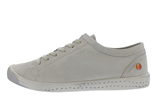 Softinos Damen Sneakers, Frauen,Low-Top Sneaker,lose Einlage,Freizeitschuhe,Turnschuhe,Laufschuhe,Freizeit,sportlich,Grau (Light Grey),43 EU / 9 UK von Softinos