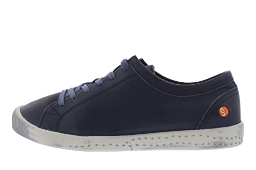 Softinos Damen Sneakers, Frauen,Low-Top Sneaker,lose Einlage,Strassenschuhe,Sportschuhe,Freizeitschuhe,Turnschuhe,Laufschuhe,Blau (Navy),43 EU / 9 UK von Softinos