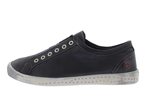 Softinos Damen Sneakers, Frauen,Low-Top Sneaker,lose Einlage,straßenschuhe,Strassenschuhe,Sportschuhe,Freizeitschuhe,Blau (Navy),43 EU / 9 UK von Softinos