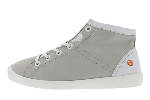 Softinos Damen Sneakers, Frauen,Low-Top Sneaker,lose Einlage,straßenschuhe,Strassenschuhe,Sportschuhe,Grau (Light Grey/White),40 EU / 6.5 UK von Softinos