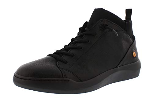 Softinos Damen Sneakers BIEL549SOF, Frauen High Top Sneaker,lose Einlage, Sneaker-Stiefelette sportschuh mid-Cut,Schwarz(Black),41 EU / 7.5 UK von Softinos