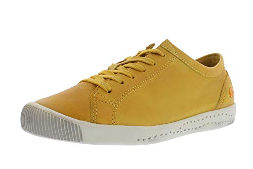 Softinos Damen Sneakers ISLA, Frauen,Skater Sneaker,lose Einlage,Sportschuhe,Freizeitschuhe,Turnschuhe,Laufschuhe,Gelb (Yellow),38 EU / 5 UK von Softinos