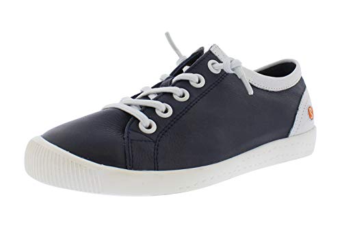 Softinos Damen Sneakers ISLA II, Frauen,Low-Top Sneaker,lose Einlage,schnürer,straßenschuhe,Freizeitschuhe,Lady,Blau (Navy/White),37 EU / 4.5 UK von Softinos